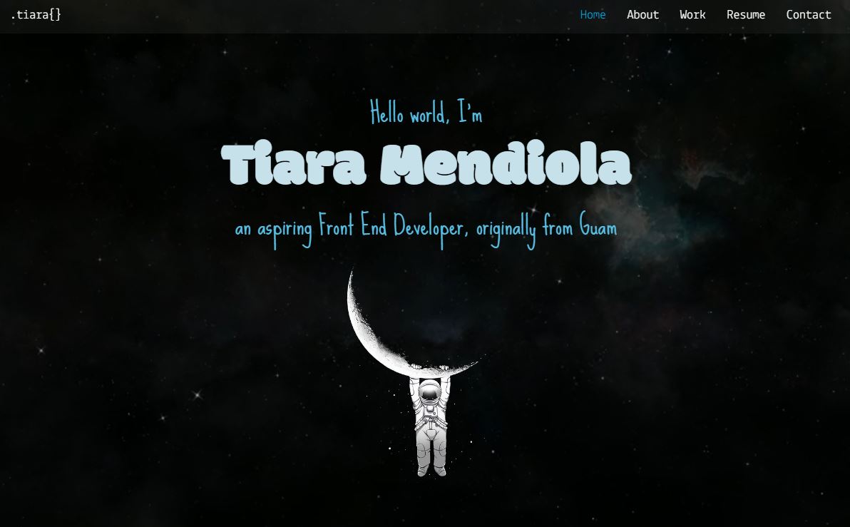 Image of Tiara Mendiola's Front End Developer Portfolio